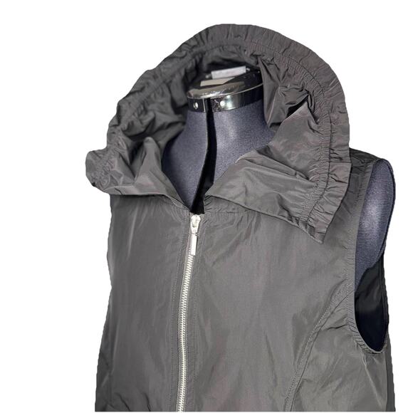 Liv By Habitat Clothes Small Black Tunic Bubble Zip Vest Pocket Cinch Lagenlook - Picture 2 of 7